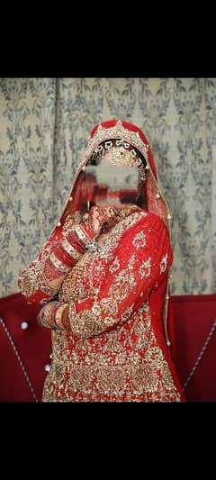 Bridal lehnga Red Colour