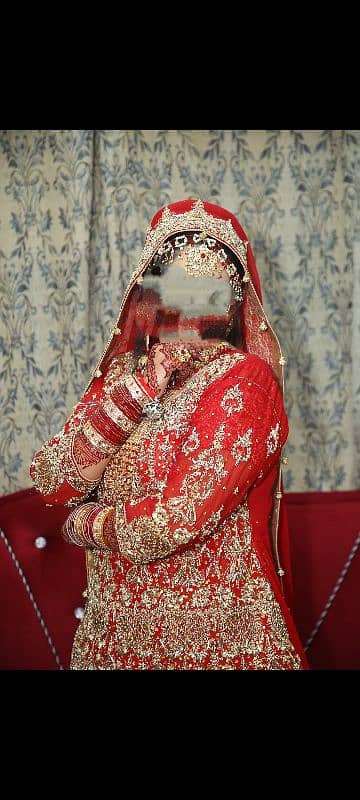 Bridal lehnga Red Colour 0