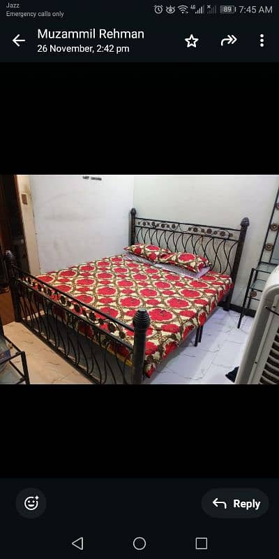 iron bed good condition 0