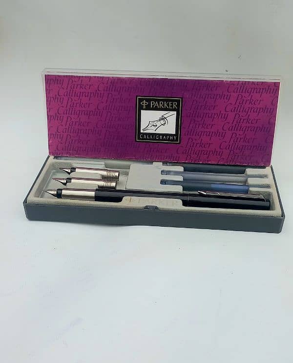 Parker Vector Calligraphical fountain pen set. 0