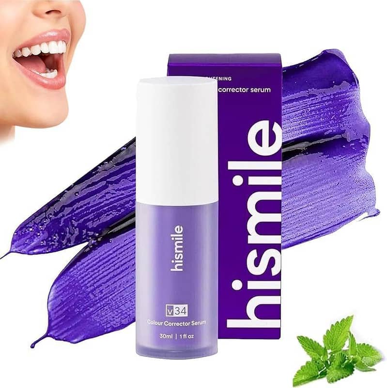 Teeth Whitening V34 Colour Corrector Serum - 30ml Purple Toothpaste 0