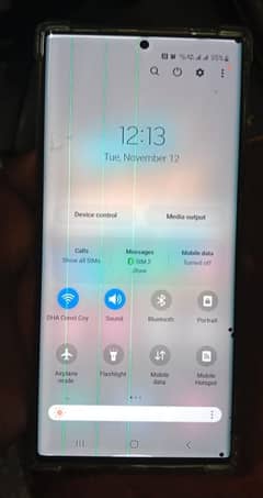 Samsung Note 20 Ultra 12/256 2 Physical Sim working 3 line & dots