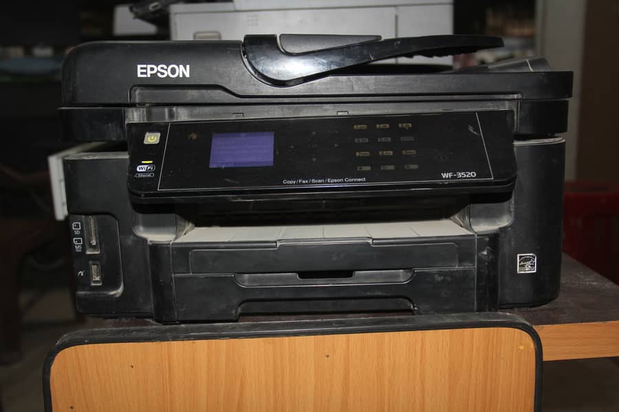 epson WF 3520 printer on hai bakki nahi pata ink nahi hai 0