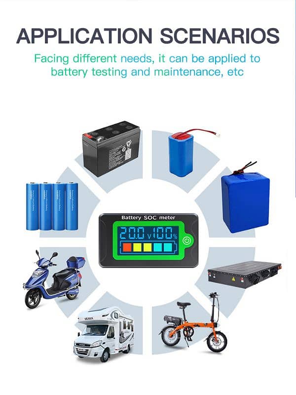 Battery Capacity Meter 12V 24V 36V 48V 60V 72V 4