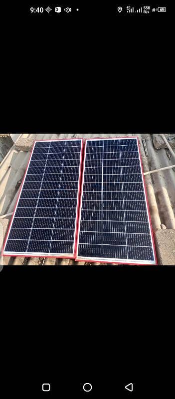 Solar 2-plates  complte set 200w 1  batry 130 new for sale johar blk 9 1