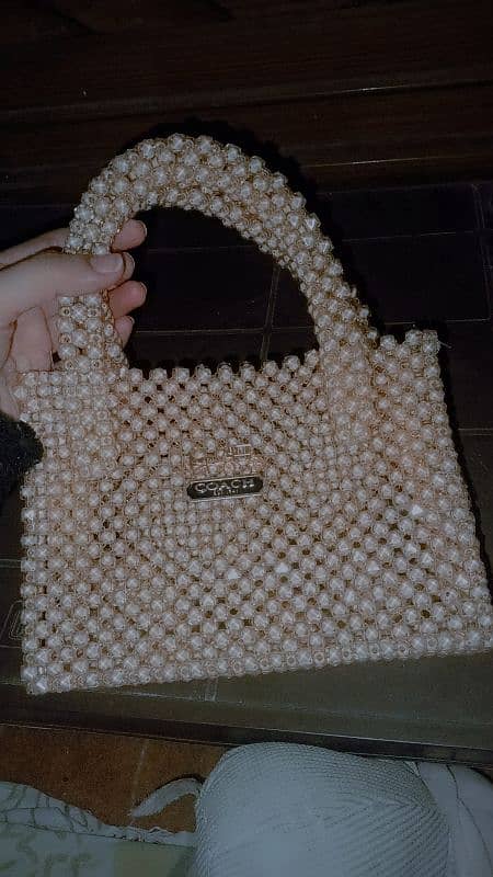 Beads pearl Bag handmade 2