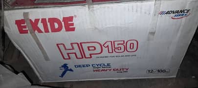 EXIDE battery HP 150 Heavy Duty 12v. 100AH