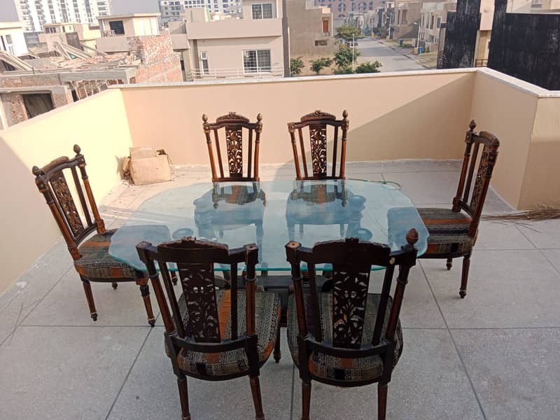 dining table /6 chairs wooden dining table / table and chairs for sell 1