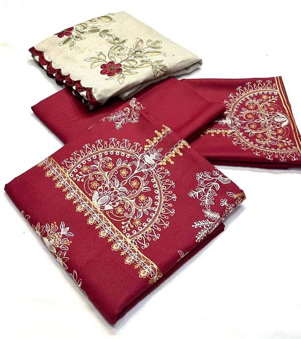 Bareeza Embroidery 3pc Dhanak collection 2