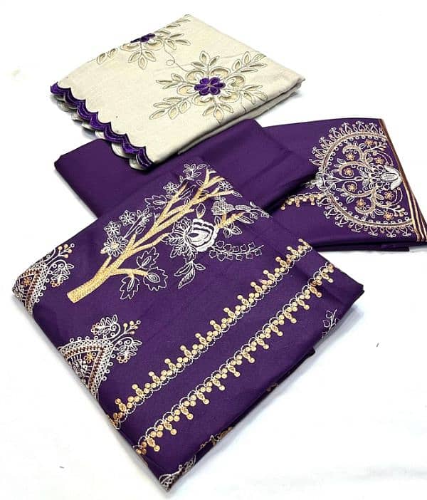 Bareeza Embroidery 3pc Dhanak collection 3