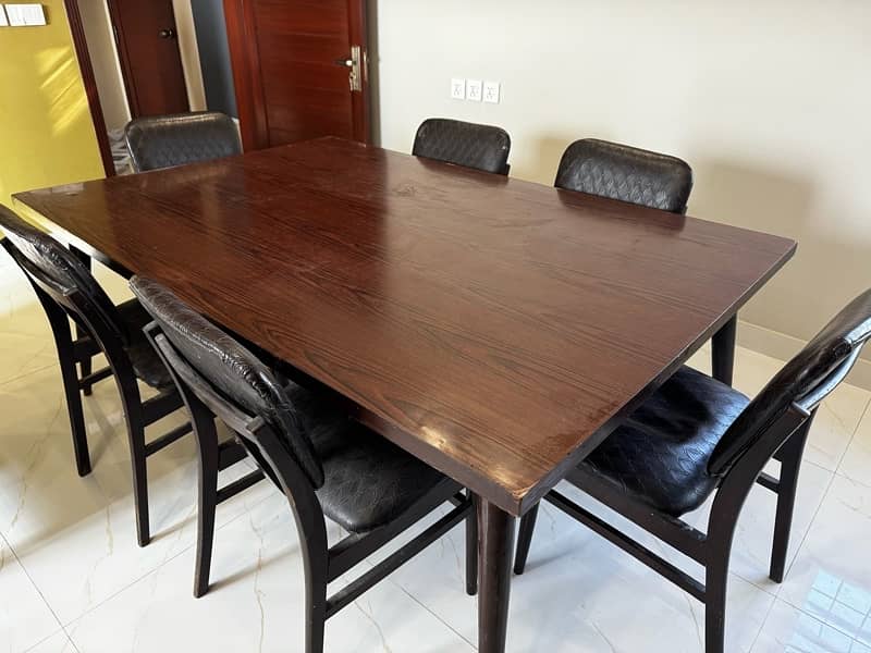 6 seats Dining table with chair (Sheesham Wood) 0