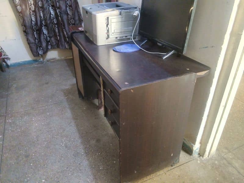 computer table, iron table with shoes case, center table 7