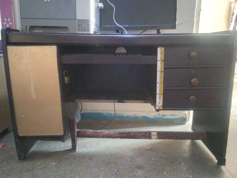 computer table, iron table with shoes case, center table 8