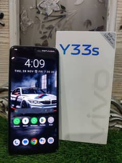 Vivo y33s 8gb 128 gb with box charger dual sim