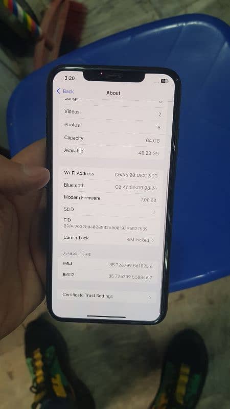 iphone xs max 64gb non pta 03097754596 total k using main no issu 4