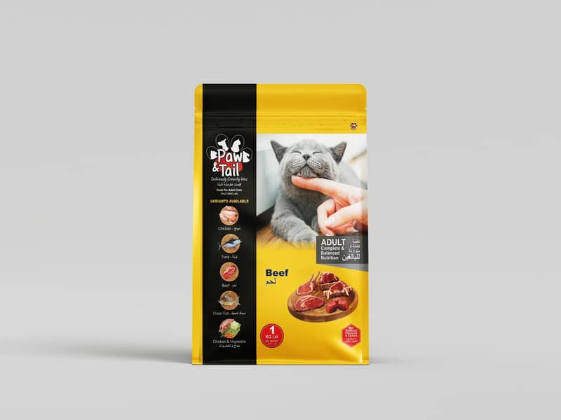 Paw & Tail | 1KG Bag (Beef) - Food for Adult Cats 0