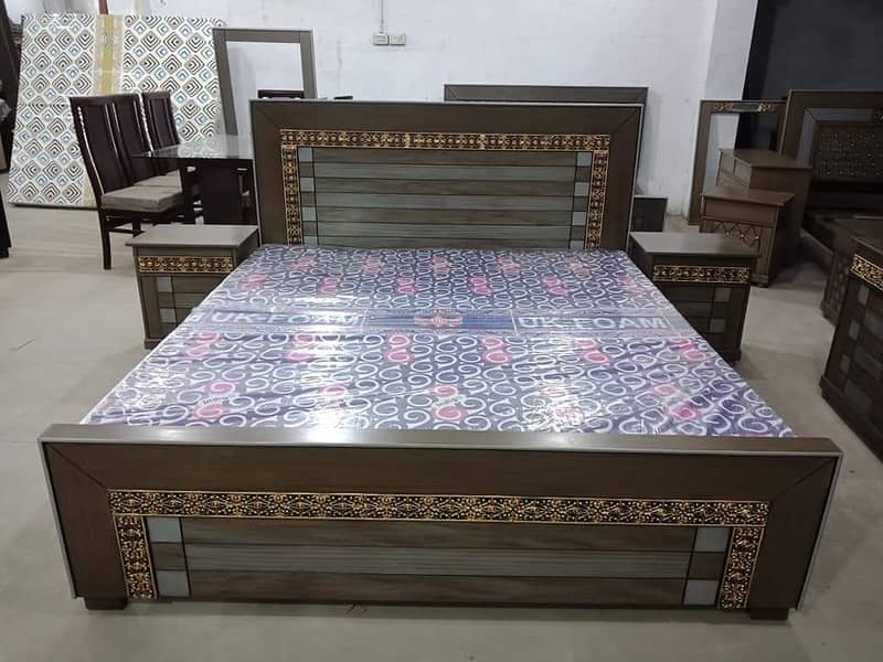 bed set / wooden bed set / luxury bed set /side tables / bed room set 1