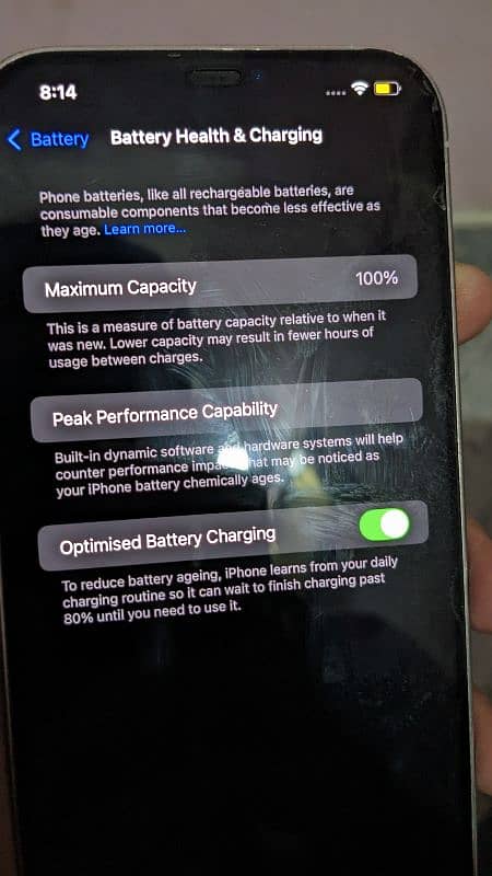 I phone 12 pro max factory 100 battery health 6