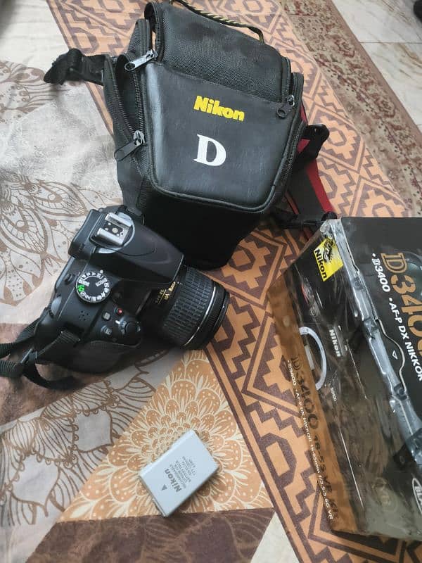 Nikon D3400 with 18-55mm kit lens, with box 9/10 condition 3