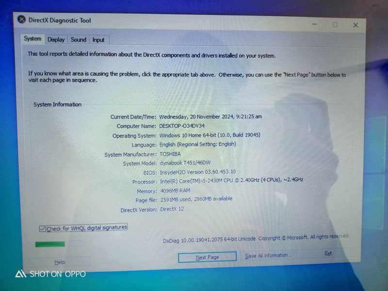 (Urgent Sale) Toshiba DynaBook Core i5 2nd Gen [Exchange Possible] 6