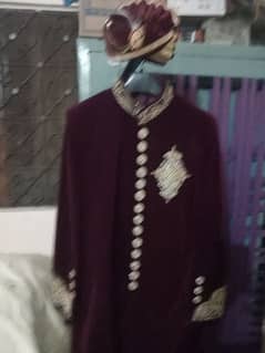 Two sherwani with qulla for grooms. / dulha.