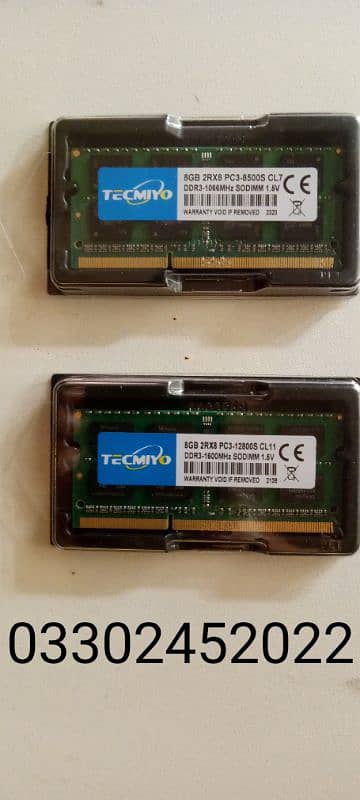 8GB NEW RAM FOR LAPTOP, 03302452022 0