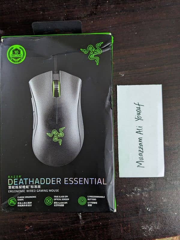 RAZER DEATHADDER ESSENTIAL . . Original RAZER Gaming Mouse 1