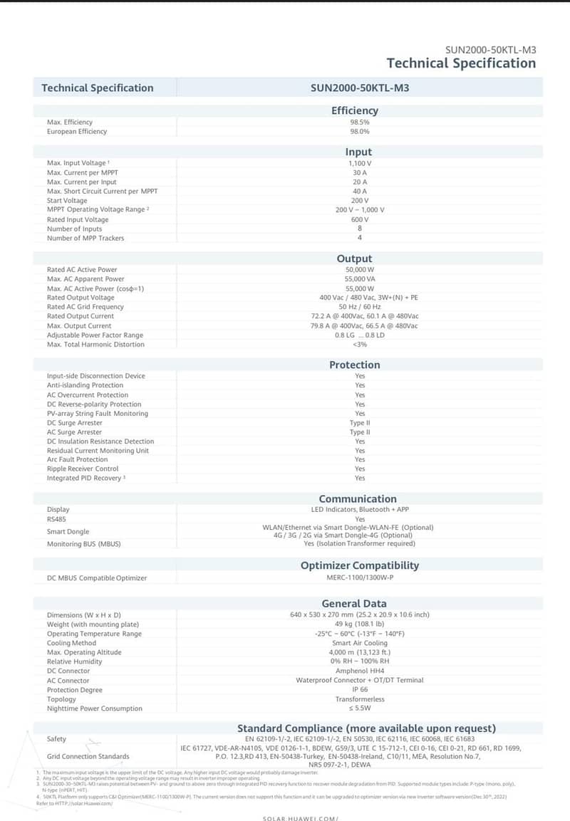 Huawei Ongrid Inverters | 10ktl – 115KTL | Solar Inverter |inverter 4