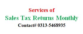 Sales Tax Returns Monthly, Service