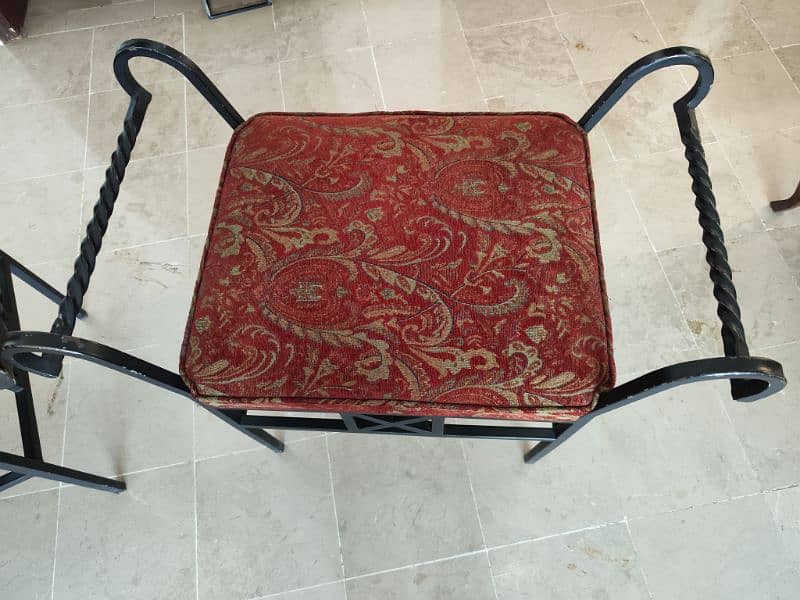 Two Wrought Iron Stools (Fixed Price) 1