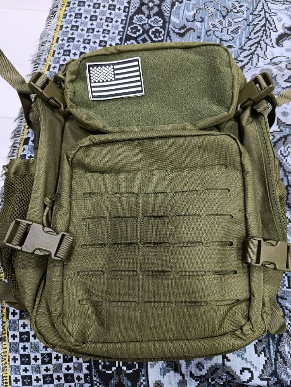 American Army styled Large size back pack multiple items provisions 0