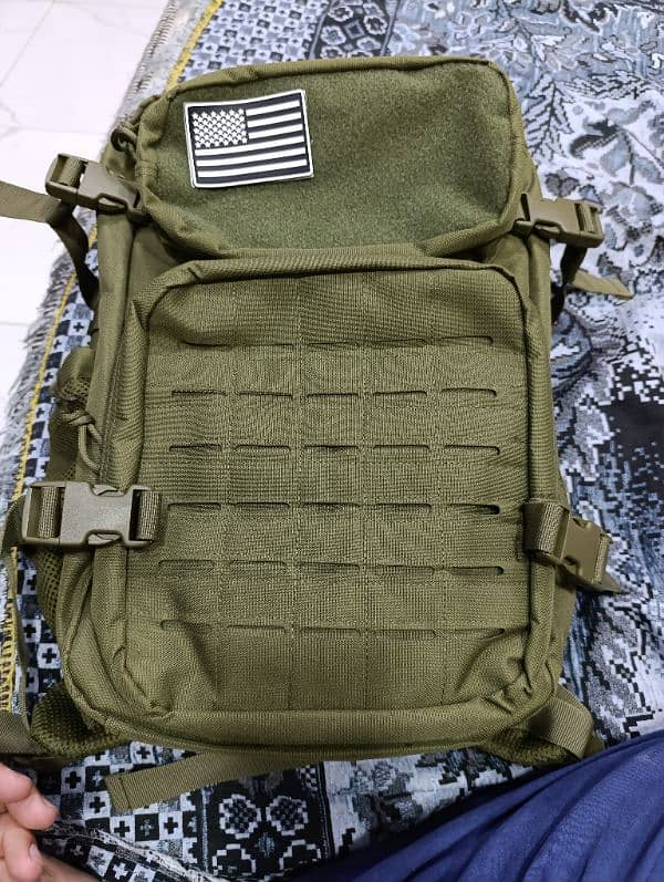 American Army styled Large size back pack multiple items provisions 1