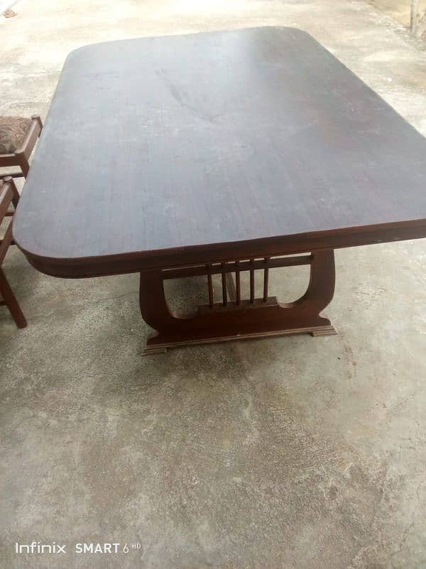 dining table with six chairs lush condition 1