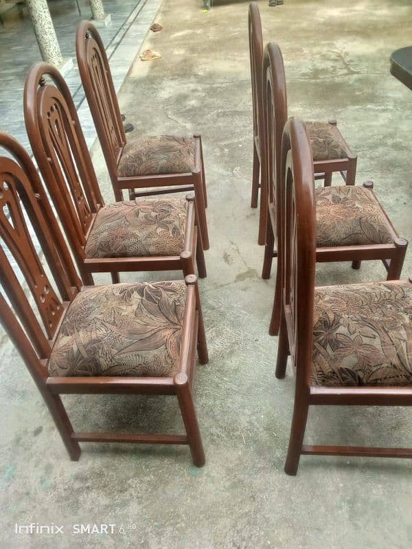 dining table with six chairs lush condition 2