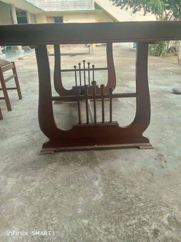 dining table with six chairs lush condition 3