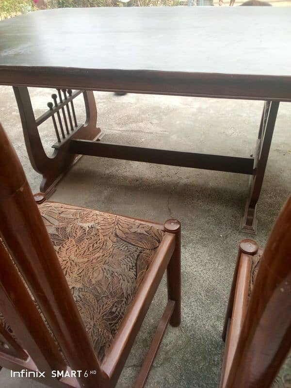 dining table with six chairs lush condition 4