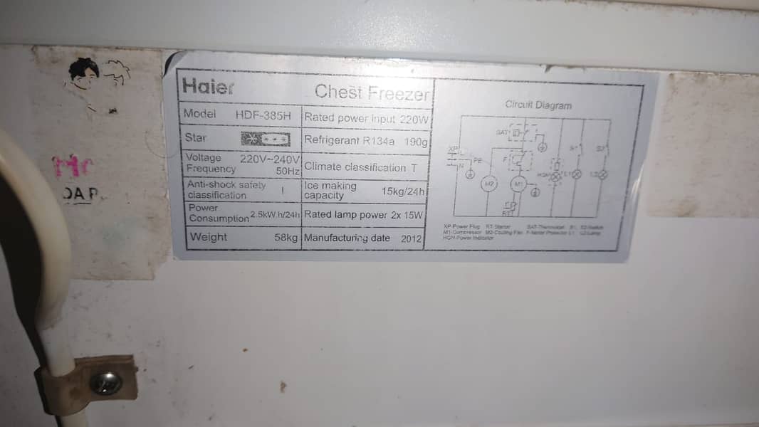 Haier deep freezer full size dual compartments 1