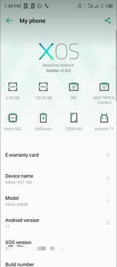 Infinix hot 10s (6 gb+128gb) in normal condition