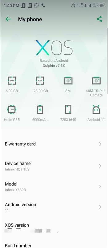 Infinix hot 10s (6 gb+128gb) in normal condition 0