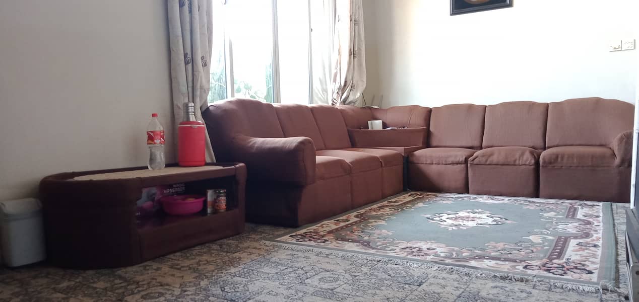 L shaped sofa and condition is home used as you can see in pictures. 0