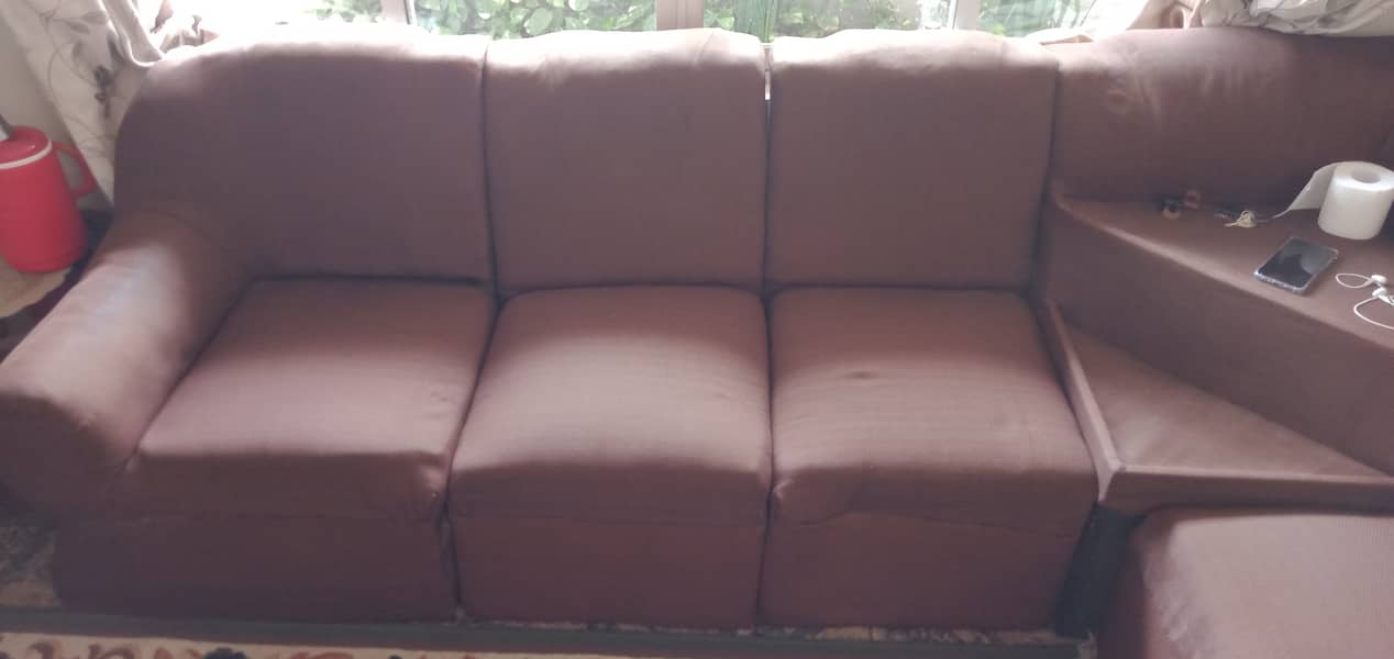 L shaped sofa and condition is home used as you can see in pictures. 3