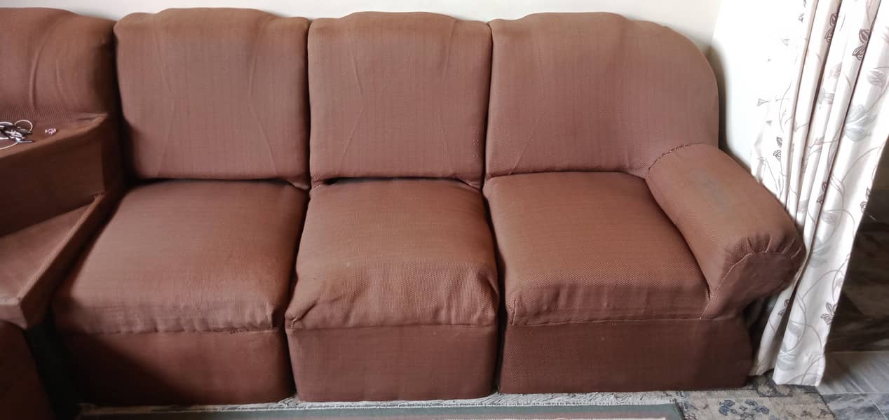 L shaped sofa and condition is home used as you can see in pictures. 5