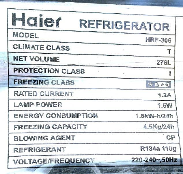 Haier Refrigerator HRF-306 New Condition Urgent Sale. 6