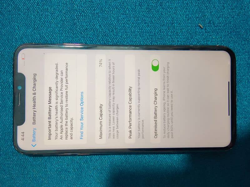 Iphone Xs Max 64 GB Non PTA Battery health 74% 10