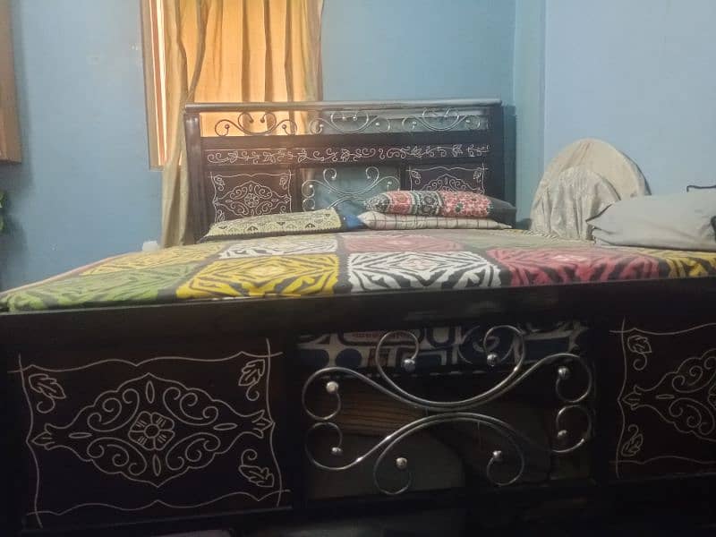 Queen Size bed for sale with mattress 1