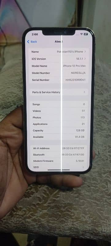 iphone 12 pro maxx 128GB non pta 8