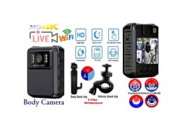 New Police Camera, 4K Body Camera, Body Worn Cam WiFi Cctv Dash Camera