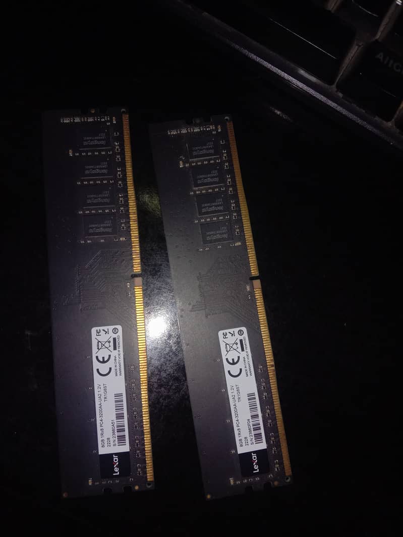 Lexar DDR4-3200 16GB  2x8gb Desktop Memory RAM Used 1