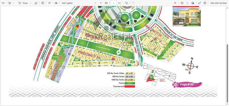 1000 yards plot Pricenct 36, bahria town karachi 0