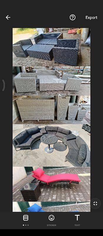 Rattan outdoor furniture, UPVC protection and imported rattan used 1